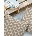 thumbnail image 3 of Outdoor Throw Pillow Cover Beige Morrocan Plaid Geometric Art Check Waterproof Cushion Covers 2 Pack Retro Lattice Pillow Cases Home Decoration for Patio Garden Couch Sofa, 3 of 7