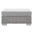 thumbnail image 5 of Modway Conway Modern Rattan & Fabric Outdoor Ottoman in Light Gray, 5 of 5