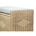 thumbnail image 5 of Bruno Handmade 32 Inch Rattan Wicker Chest Storage Trunk Organizer Ottoman W/Cushion Natural Color, 5 of 7