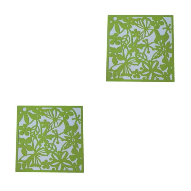 Bewildely Panel de pantallas divisorias colgantes, mariposas verdes duraderas, multifuncionales, modernas, ligeras y elegantes, 4 pack/lote Mariposas verdes 2Conjunto