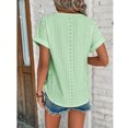thumbnail image 3 of Hauts à Manches Courtes pour Femmes Mode Printemps/été Décontractée Ample Col Rond Manches Courtes Haut pour Femmes Aguichant Hauts d'Été pour Femmes Hauts à Manches Courtes T-Shirts pour Femmes Mode, 3 of 8