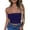 Purple, variant on Women's Sleeveless Tube Tops Strapless Off The Shoulder Blouse Solid Color Summer Casual Bandeau Crop Top Black