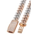 thumbnail image 2 of Two Tone Iced Out Diamond Prong Cuban Link Chain 10K/14K, 2 of 4