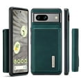 thumbnail image 2 of 2 in 1 Wallet Case for Google Pixel 7a, Retro PU Leather Cell Phone Back Cover Magnetic Detachable with Wallet Credit Card Cash Holder Kickstand for Google Pixel 7a, Green, 2 of 11