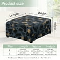 thumbnail image 7 of Xoenoiee Leopard Print Stretch Square Ottoman Cover Folding Storage Stool Furniture Protector Soft Square Slipcover with Elastic Bottom, S, 7 of 7