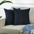 thumbnail image 1 of 3S Brother's Solid Color Cushion Cover Velvet Look Home Décor Throw Pillow Case with Invisible Zipper Set of 2 Pieces for Chair Couch Bedroom & Livingroom Décor Pillowcase - Royal Blue 12"x12" Each, 1 of 9