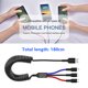 thumbnail image 5 of Cable de carga múltiple Nylon trenzado Cable de carga rápida USB múltiple Adaptador Tipo C Conectores de puerto micro USB Teléfonos celulares compatibles Tabletas y más Zhivalor 222561-2, 5 of 8