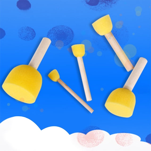 44pcs Sponge Painting Brushes Kit Mini DIY Painting Kits Early Learning Kids Paint Set Child Play Gift