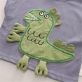 thumbnail image 5 of Coerni Toddler Baby Boy Clothes Dinosaur Short Sleeve Tees Blouses Boys Shorts with Pocket Cute Summer Outfit 2Pcs Set Hawaii Holiday Set, 5 of 9