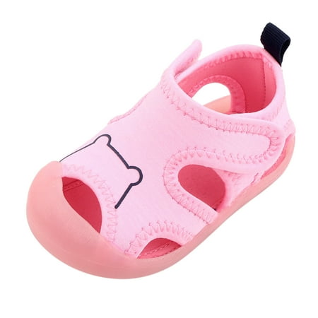 

Sole Flat Soft Walking Girls Bear Sandals Sneaker Rubber Non-Slip Kids Shoes Boy Baby Shoes