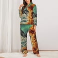 thumbnail image 2 of Sigee Space Adventurer Cat for Women’s Pajama Sets Long-Sleeved Pjs Sets for Women 2 piece Sleepwear-X-Large, 2 of 7