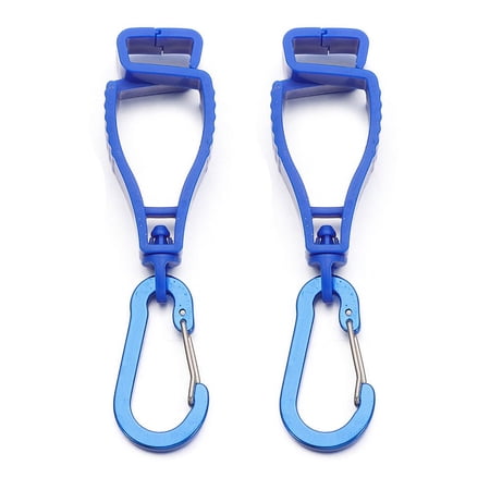 2Pcs Multifunction Catcher Tool Supplies Grabber Glove Grabber Clip Glove Clip Hanger Guard Labor Work Clamp BLUE