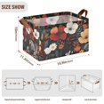 thumbnail image 7 of Yayeee Foldable Storage Basket for Shelves with Handles Waterproof Cloth Bins, Red Flowers Pattern, 7 of 7