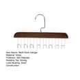 thumbnail image 4 of Belt Organizer Multi Hook 360 Degrees Rotating Top 8 Hooks Multi-purpose Hanging Sling Vest Storage Rack Home Supplies-Brown, 4 of 7