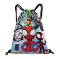 thumbnail image 1 of Spidey and his Amazing Friends-theme Drawstring Backpack Sports Gym Bag Water Resistant String Bag Cinch Bag12"X16"（30X40cm）, 1 of 6