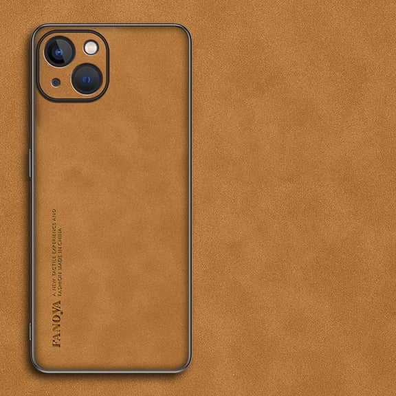 Case Designed for iPhone 15, Slim Fit Classic PU Leather Shockproof Anti-Slip Lightweight Wireless Charging Vintage Phone Case Cover for iPhone 15, Brown