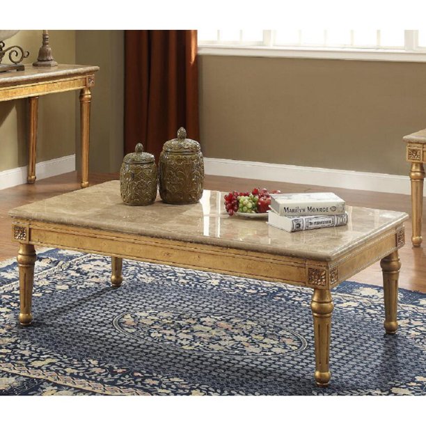 Antique Gold Coffee Tables / Madox Modern Classic Antique Gold Leaf