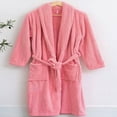 thumbnail image 4 of DEELLEEO Pink Pineapple Grid Bathrobe, 4 of 6
