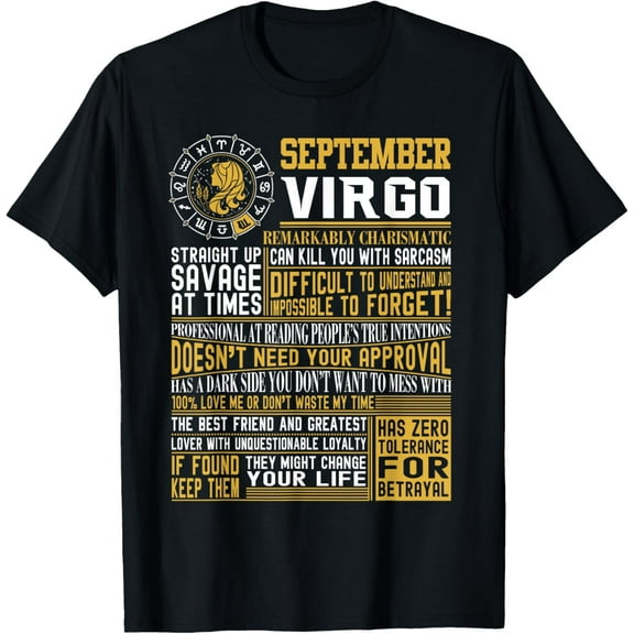 Best Born in September Virgo Facts Shirts for Mens, Womens T-Shirt