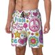 thumbnail image 1 of Fotbe Peace Love and Dove Flower Power Traje de Baño para Hombre – Shorts de Natación de Secado Rápido con Forro y Bolsillos-X-Large, 1 of 6