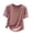 Pink, variant on BTDECLAR Womens Crewneck Short Sleeve Shirts Solid Color Soft Comfort Side Ruched Summer T Shirts Trendy Going Out Crop Tops