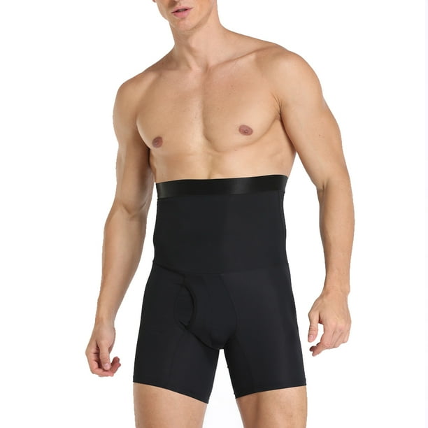 Ilfioreemio - Men's Tummy Control Shapewear Shorts High Waist Slimming Anti-Curling Underwear