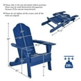 thumbnail image 3 of Gymax Lot de 4 Chaises Adirondack Pliantes pour Patio, Résistantes aux Intempéries, avec Porte-Gobelet, Cour, Bleu Marine, 3 of 8