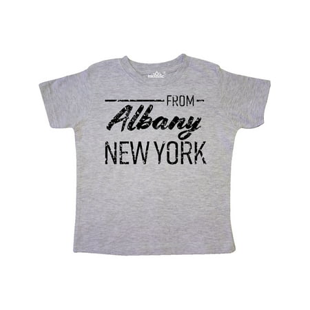

Inktastic From Albany New York in Black Distressed Text Gift Toddler Boy or Toddler Girl T-Shirt