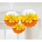 Candy Corn Fluffy Decorations 3ct