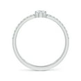 thumbnail image 2 of ANGARA Natural 0.4 Ct. Diamond Classic Stackable Ring in 14K White Gold for Women (Ring Size: 3), 2 of 9