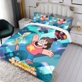thumbnail image 3 of Steven Universe Conjunto de sábanas temático, trío de piezas, cómodo y amigable con la piel, diseño único, regalo de decoración para el hogar para familiares, amigos y fans,173cm *218cm, 3 of 6