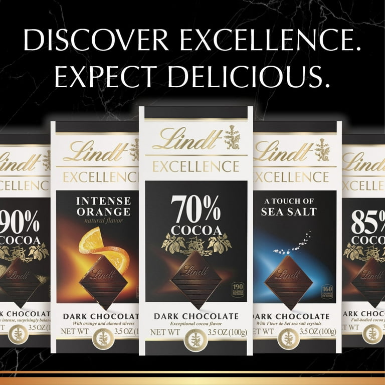 Lindt Excellence Dark Chocolate, 70% Cocoa - 3.5 oz