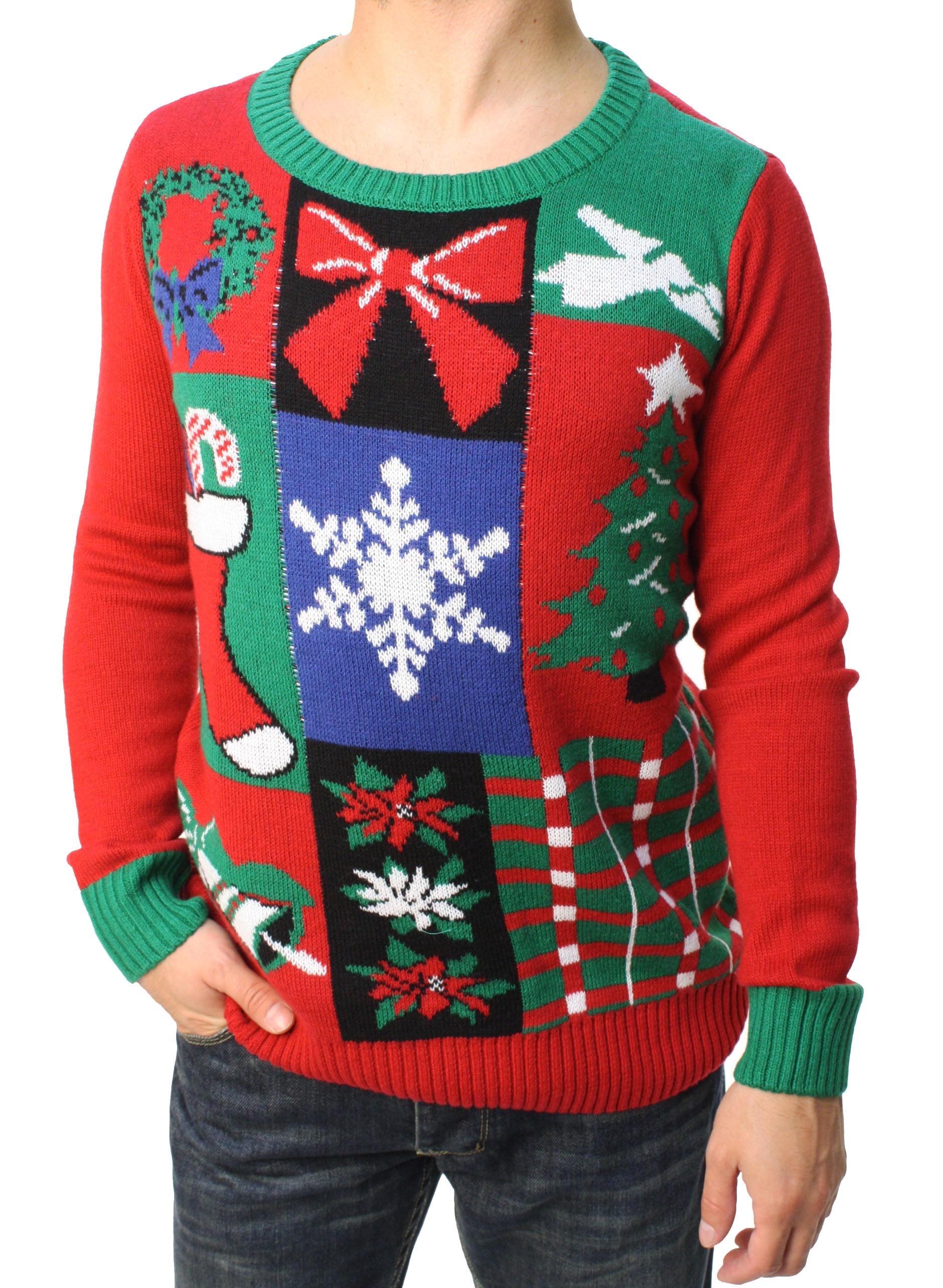 Ugly Christmas Sweater Teen Boy's Christmas Spirit Sweater2XL Walmart Ugly Christmas Sweaters