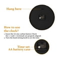 thumbnail image 3 of Wall clock Plastic Silent Suitable for decoration 10in Rose Gold, 3 of 4