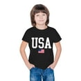 thumbnail image 5 of Ugoldhm Girls 4th of July Graphic T-Shirts Cotton Short Sleeve Tees Casual Summer Holiday Everyday Tops Size 3-10, 5 of 7