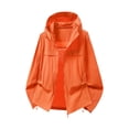 thumbnail image 4 of Mens Windbreak Lightweight Sun Protection Running Jackets with Zip Pocket, Workout Track Hoodie Athletic Gym Sweatshirts Men Red, 4 of 9
