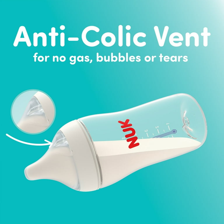 NUK Perfect Match Babyfles | 0 Maanden | 150ml | Anti-Koliek Voedingsfles | PP | Temperatuurcontrole Indicator | Schaap | 1 Stuk NUK Perfect Match Babyfles | 0 Maanden | 150ml | Anti-Koliek Voedingsfles | PP | Temperatuurcontrole Indicator | Schaap | 1 Stuk
