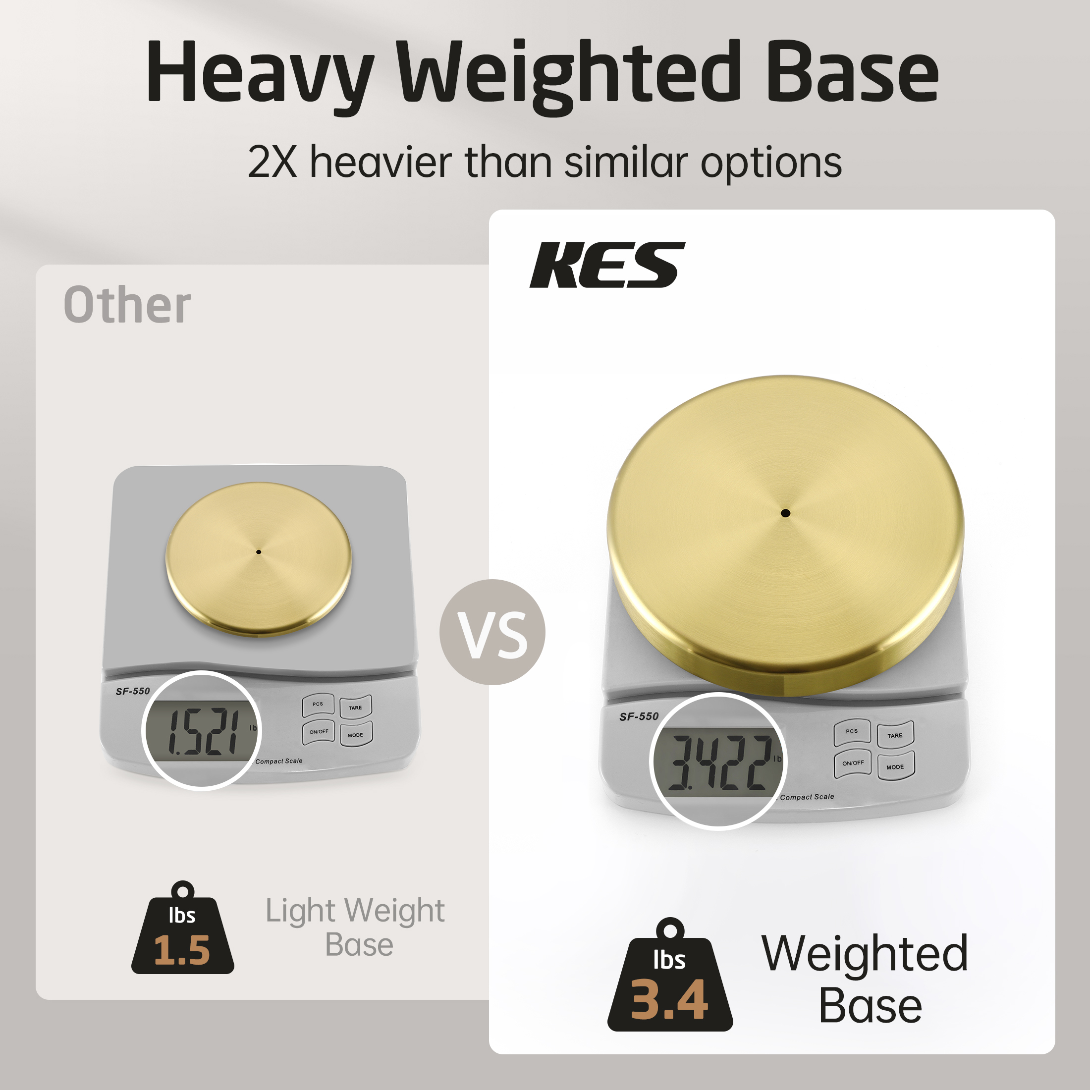 KES Gold Toilet Paper Holder Stand 26" H (Taller Version), Free Standing Toilet Paper Roll Holder with Weighted Base for Bathroom SUS304 Stainless Steel Brushed Gold, WMTPH005S66BZ