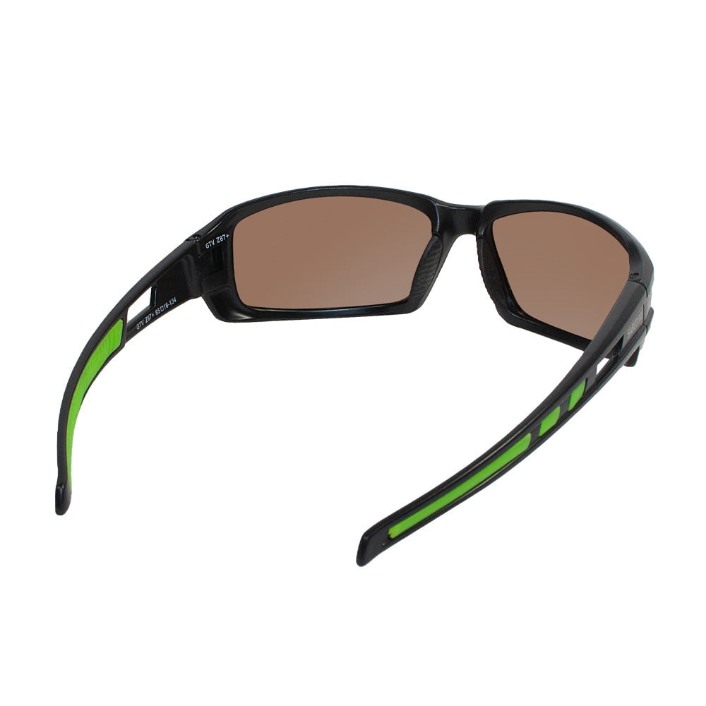 Safety Vu Outdoors Safety Glasses Protective Eyewear Full Frame Matte with Black-Green PC Lens