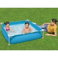 thumbnail image 2 of Bestway: My First Frame Pool - Blue - 48x12" Square Mini Kiddie Wading Pool, 96Gal, Outdoor Water & Splash Play, Corrosion-Resistant Metal Frame, Kids, 2 of 7