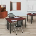 thumbnail image 3 of Regency 48 x 24 in. Mobile Training Seminar Table- Mahogany Top, Black Legs, 3 of 6