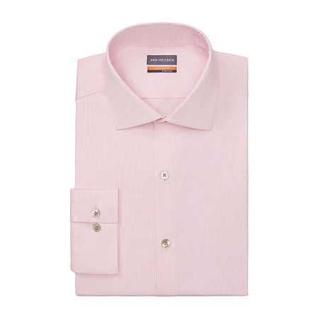 Van Heusen Mens Big and Tall Spread Collar Long Sleeve Stretch Fabric Dress Shirt, 19 32-33, Pink