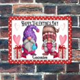 thumbnail image 3 of Letreros metálicos retro "Feliz Día de San Valentín, gnomos con corazón", placa de metal de 30 x 40 cm, 3 of 5