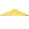 thumbnail image 1 of Strong Camel Double Tier Replacement Cover for 10'X10'Gazebo Canopy Top Patio Pavilion Cover Sunshade Polyester-Beige Color, 1 of 4