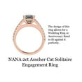 thumbnail image 4 of 10K Gold 2.00ct Asscher Cut Cathedral Solitaire Engagement Ring, Pure Brilliance Zirconia -10k Rose Gold-Size 7, 4 of 7