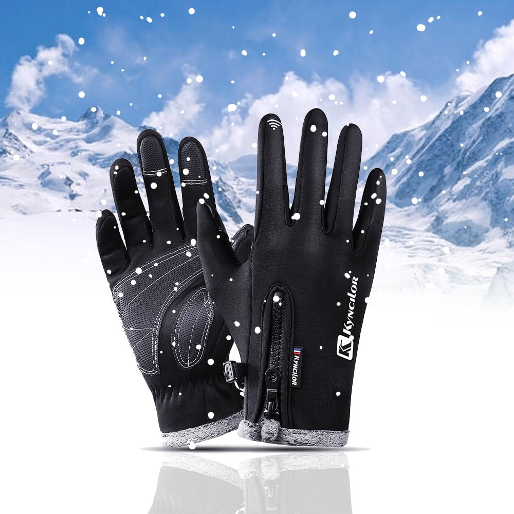 Winter Gloves Kids Cycling Ski Snow Boys Warm Waterproof Fleece 3M Touch Screen