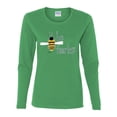 thumbnail image 2 of Wild Bobby, Be Fearless Buzzing Bee Pop Culture Womens Graphic Long Sleeve T-Shirt, Kelly, Medium, 2 of 3