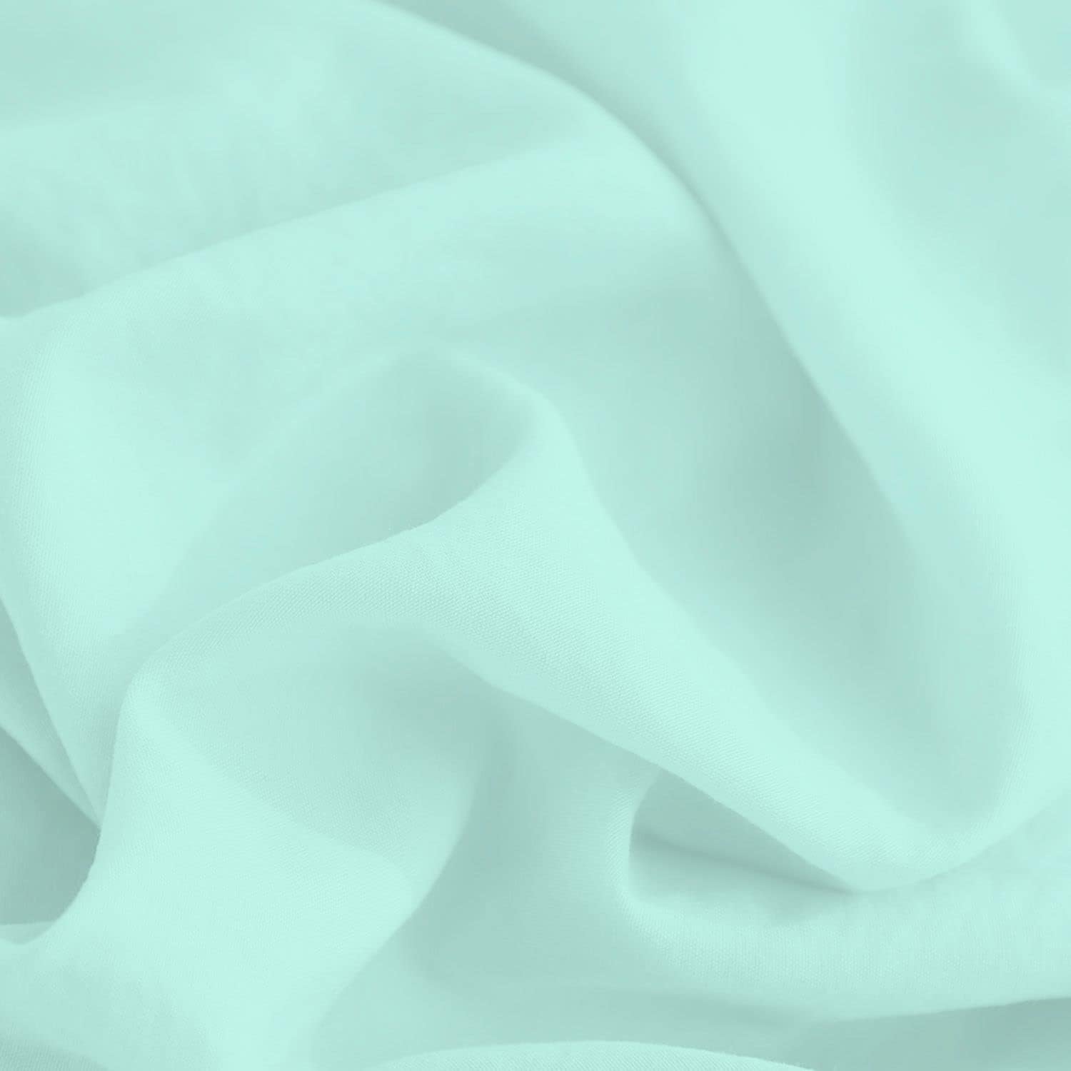 D.N.G. BEDDINGS Luxurious 3 Piece Double Ruffle Duvet Cover With Zipper Closure, 100% Egyptian Cotton, 800 Thread Cotton Full/Queen Size Aqua Blue Solid