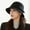 BLACK, variant on Winter Cloche Bucket Hat for Women Elegant Dress 1920s Vintage Fedora Hats Church Derby Party Fashion