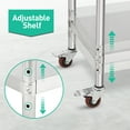 thumbnail image 6 of LIZHOUMIL Commercial Stainless Steel Work Table, NSF Certified, Adjustable Storage, 6 of 8